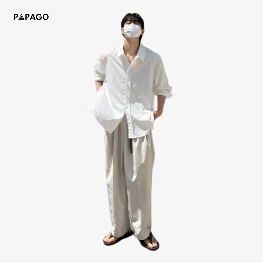 phối đồ áo sơ mi trắng