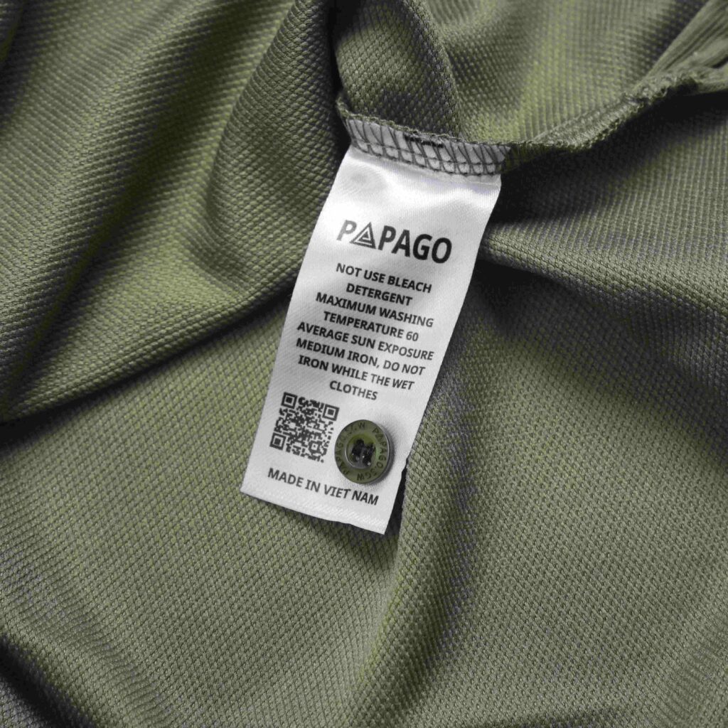 Áo polo cao cấp PAPAGO nam Trung niên vải cotton kim cương form rộng thêu logo trụ áo - P25PLCT004 - Ảnh 2