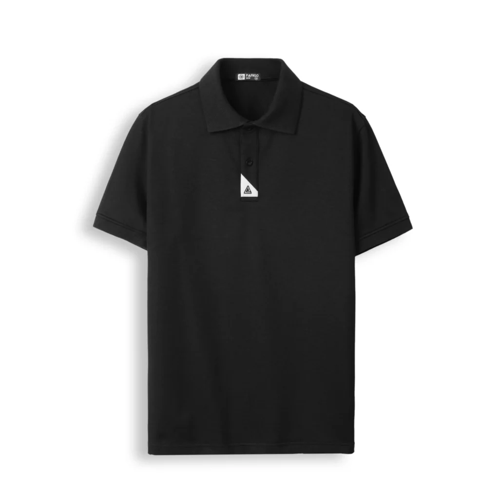 Áo polo cao cấp PAPAGO nam Trung niên vải cotton kim cương form rộng thêu logo trụ áo - P25PLCT004 - Ảnh 6