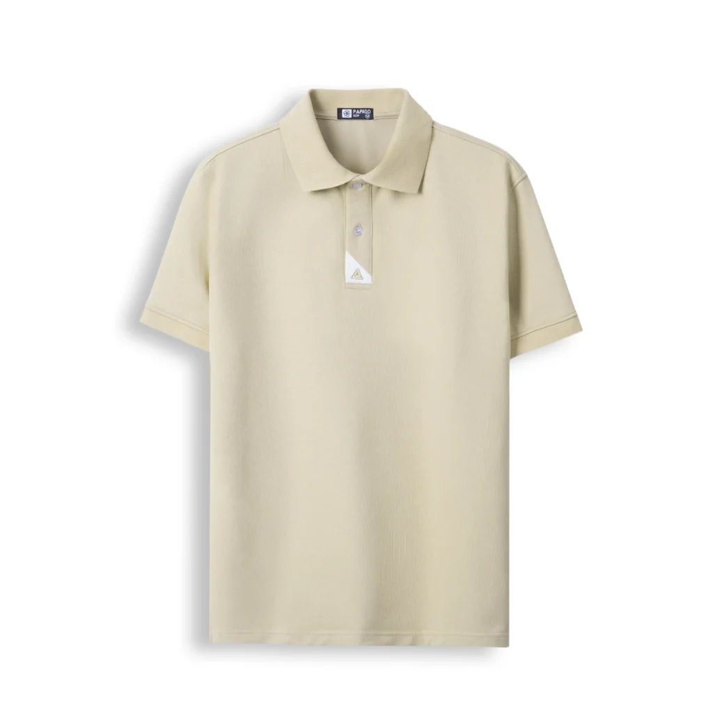Áo polo cao cấp PAPAGO nam Trung niên vải cotton kim cương form rộng thêu logo trụ áo - P25PLCT004 - Ảnh 7