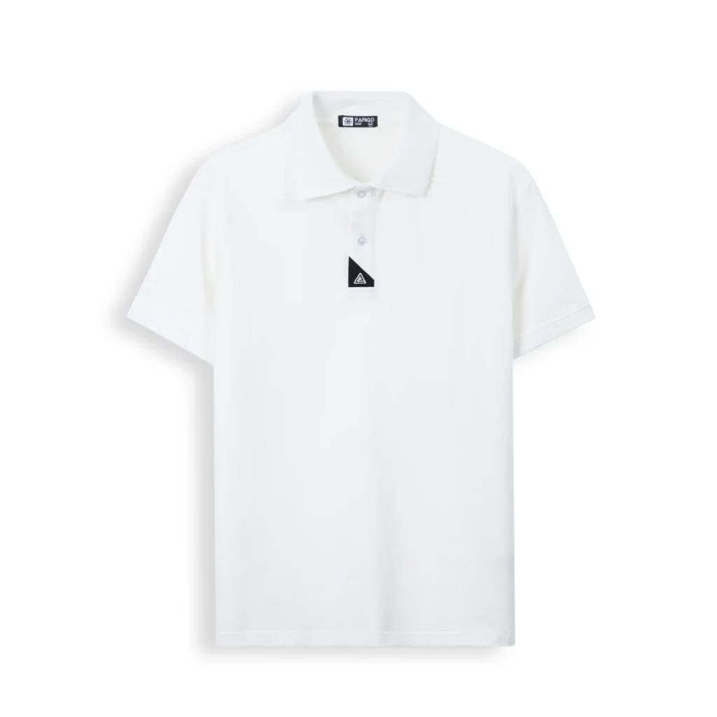 Áo polo cao cấp PAPAGO nam Trung niên vải cotton kim cương form rộng thêu logo trụ áo - P25PLCT004 - Ảnh 9
