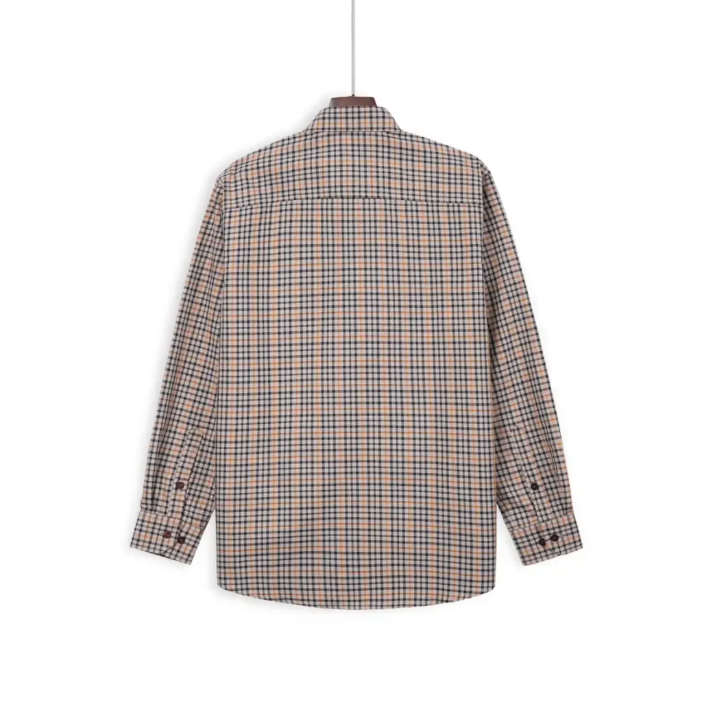 [MỚI] Áo Sơ Mi Nam Trung Niên PAPAGO Sọc Caro Tay Dài Lai Ngang Vải Cotton Mát Mẻ - P25SDCR005 - Ảnh 9